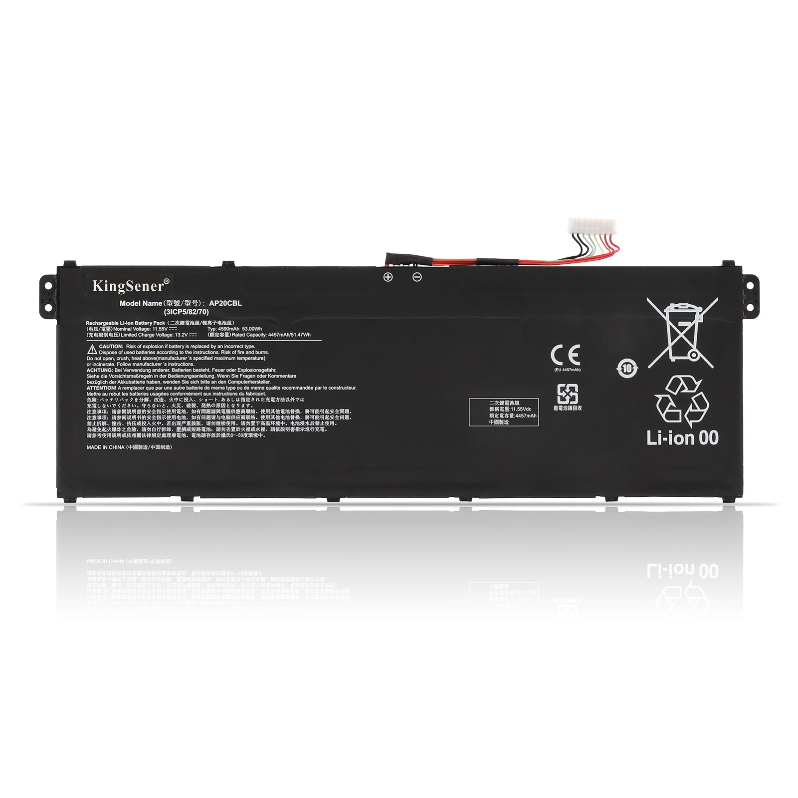 Batteria portatile acer AP21D8M Li-ion, 15.4V, 3574mAh/55.03WH Batteria portatile acer AP21D8M Li-ion, 15.4V, 3574mAh/55.03WH