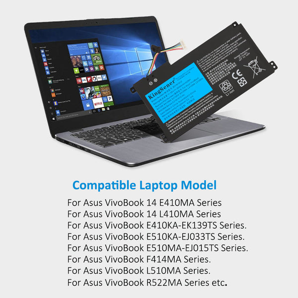 YXKC B31N1912 C31N1912 Laptop Battery for ASUS VivoBook 14-E410MA L410MA  E410KA E510MA E510KA F414MA L510MA R522MA E410MA-EK026TS EK018TS