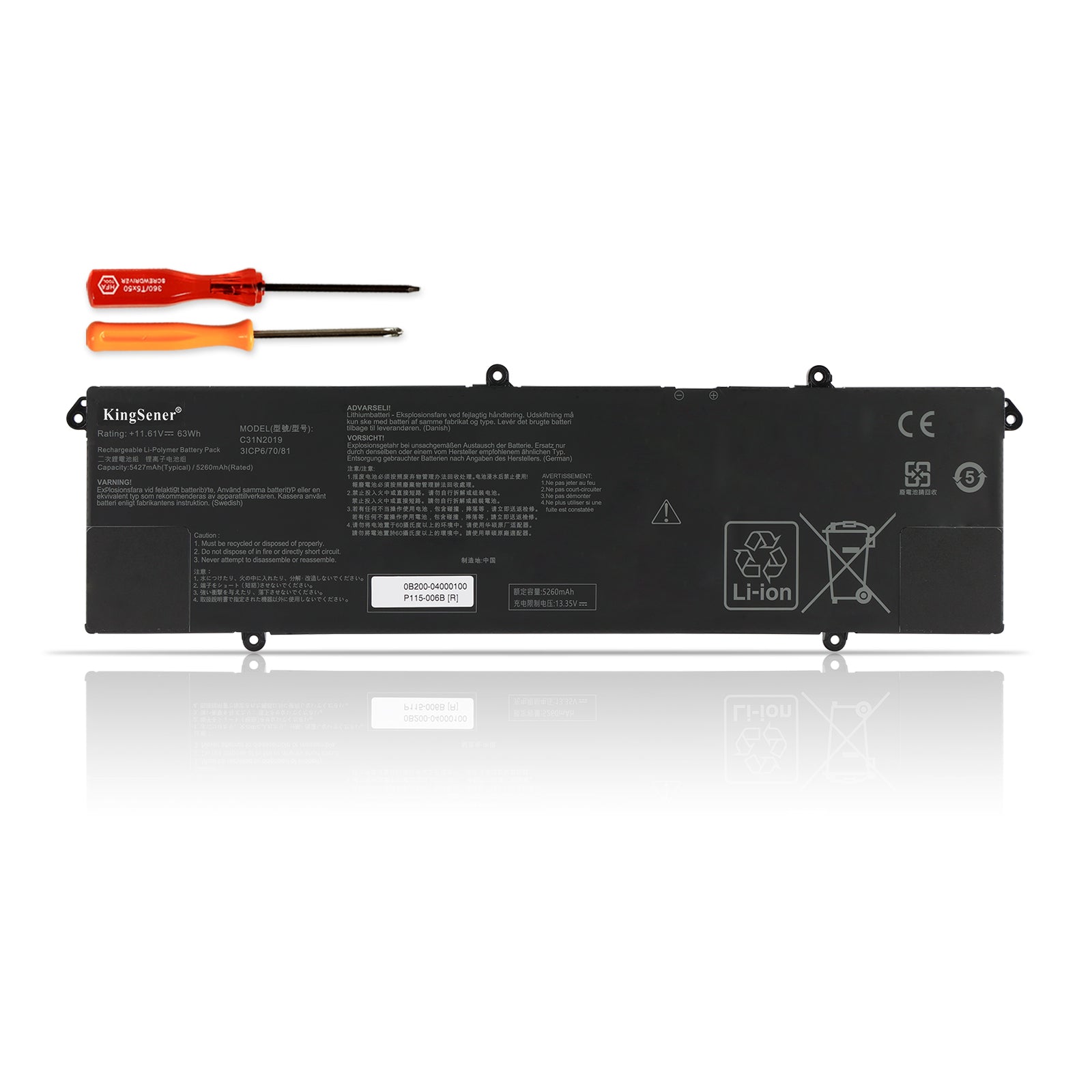 C31N2019 Battery For ASUS VivoBook Pro 14X M7400 15 OLED 63Wh 
