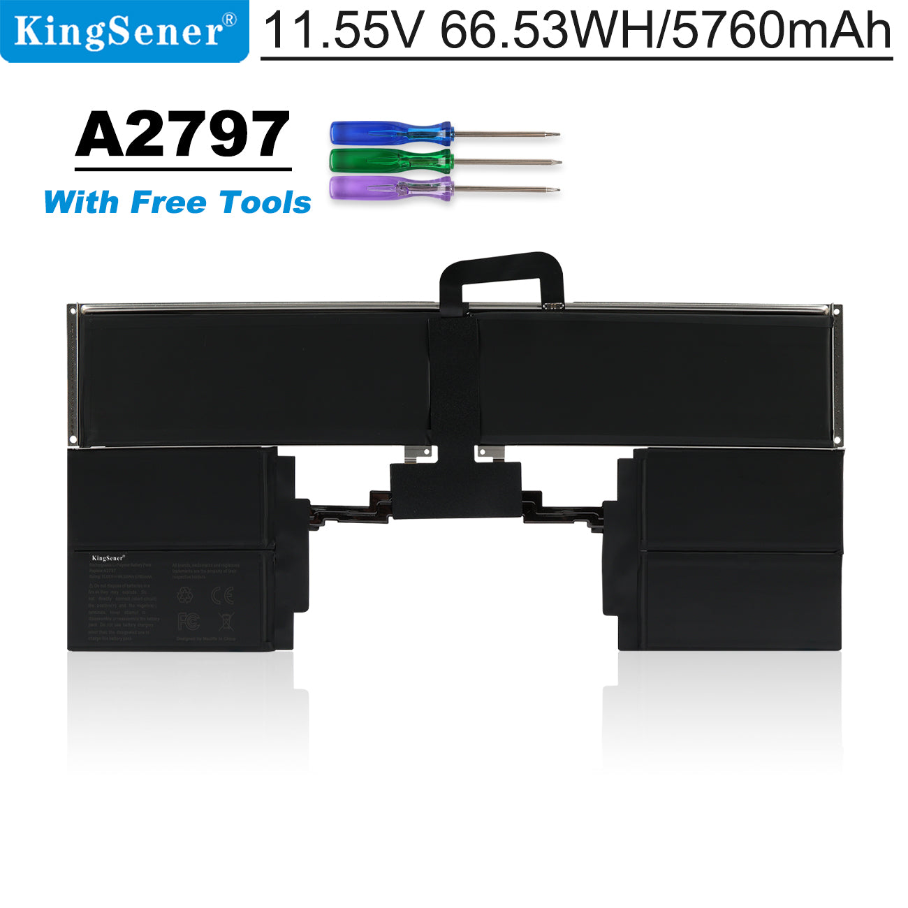 A2797 Battery for Apple MacBook Air 15-inch M2 2023 A2941 — 66.5Wh