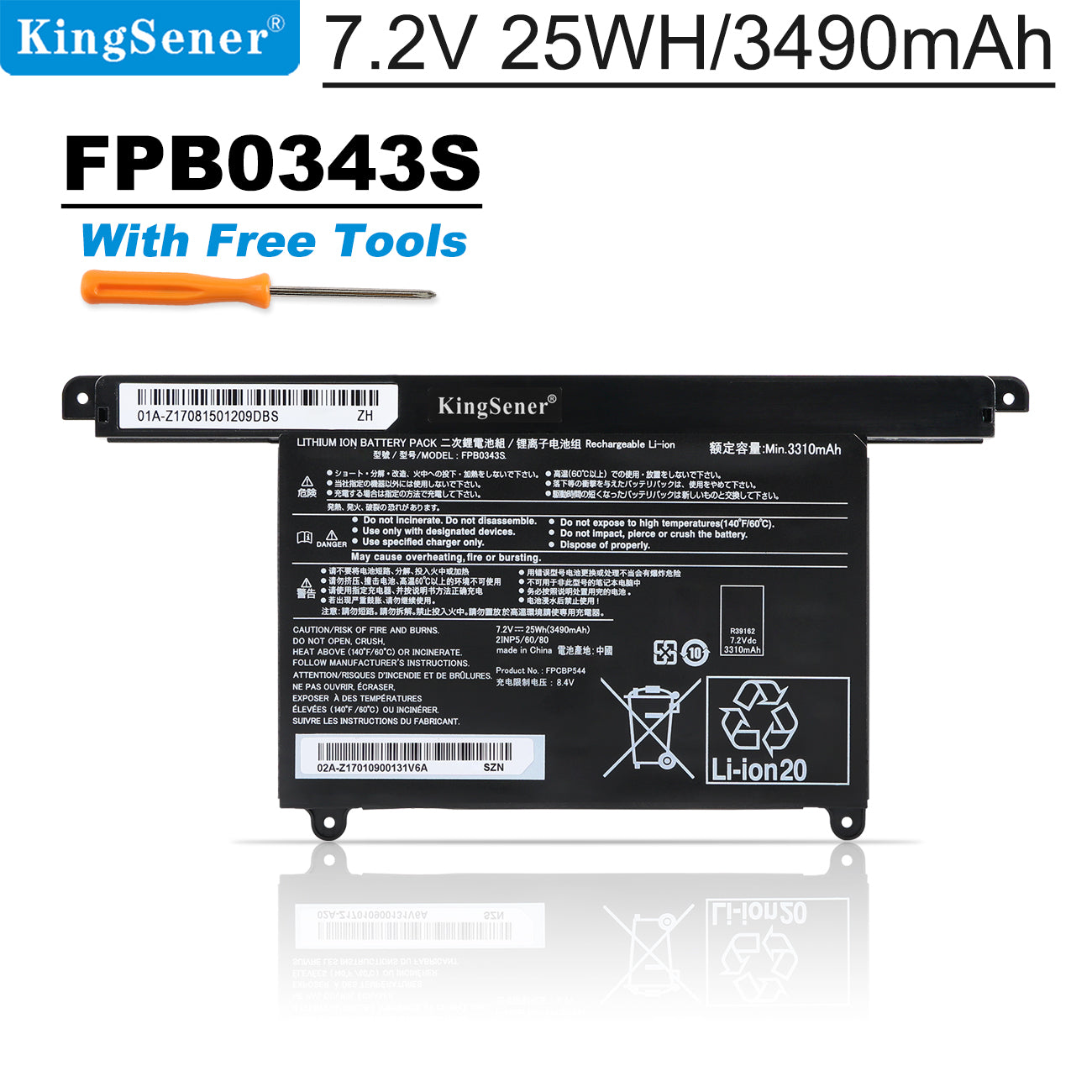 FPB0343S Laptop Battery For Fujitsu LIFEBOOK U939/A Series