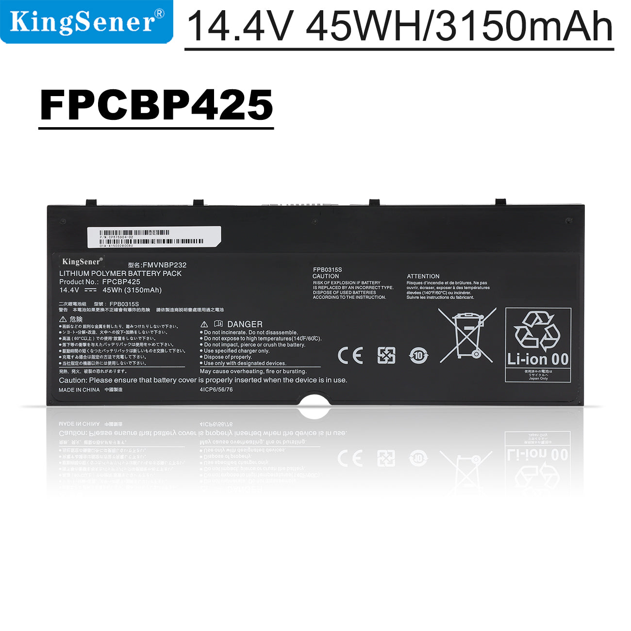 FPCBP425 FMVNBP232 Battery for Fujitsu Lifebook U745 T935 T936