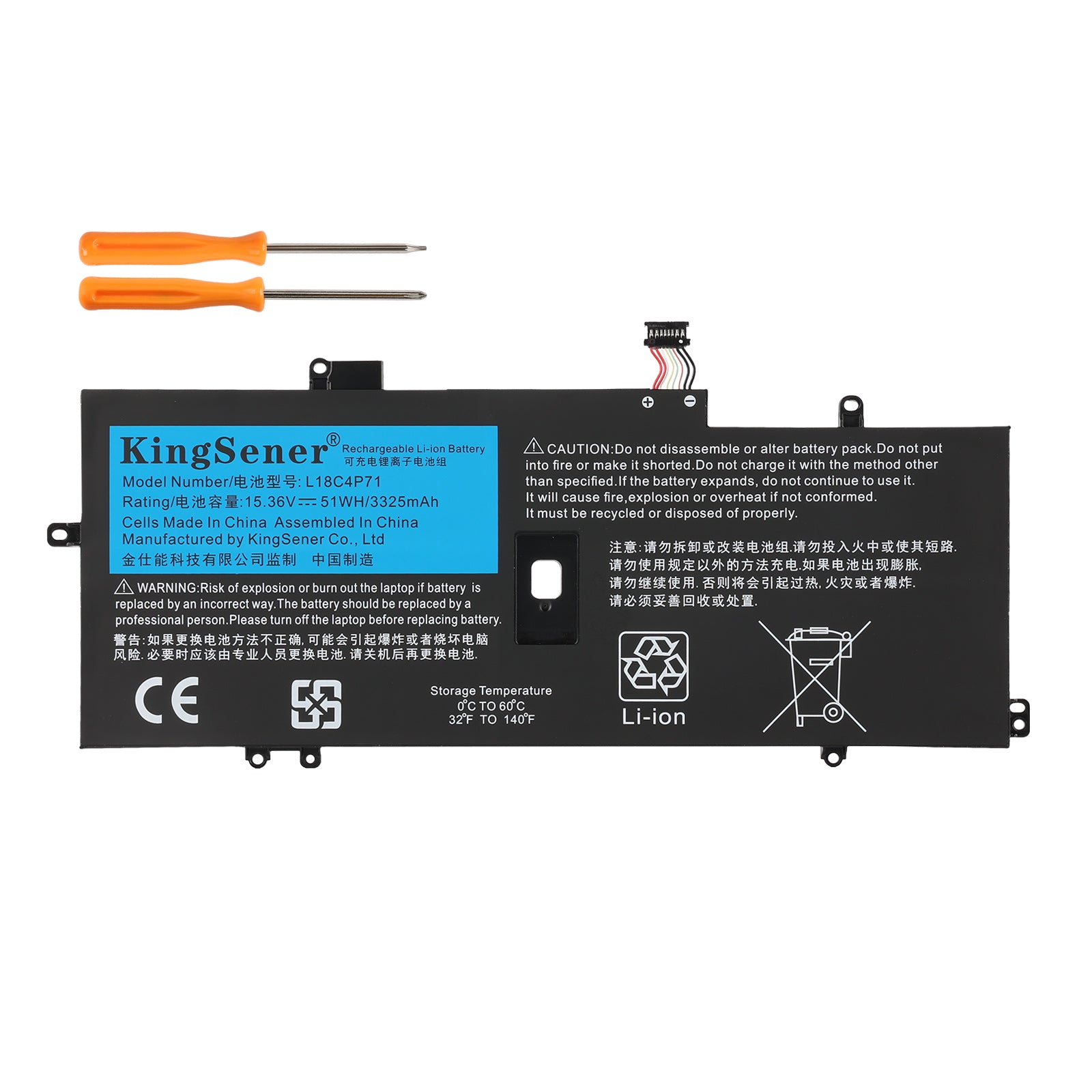 ThinkPad X1 Carbon 7th 8th Gen Battery L18M4P72 51Wh 15.4V