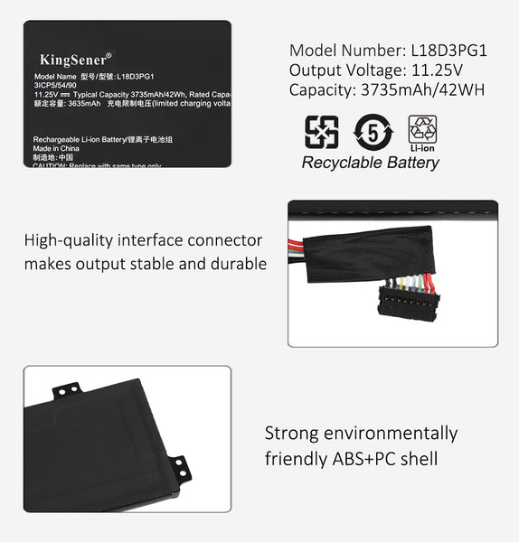 XITAIAN 11.31V 47Wh 4156mAh L22D3P71 Replacement Laptop Battery For