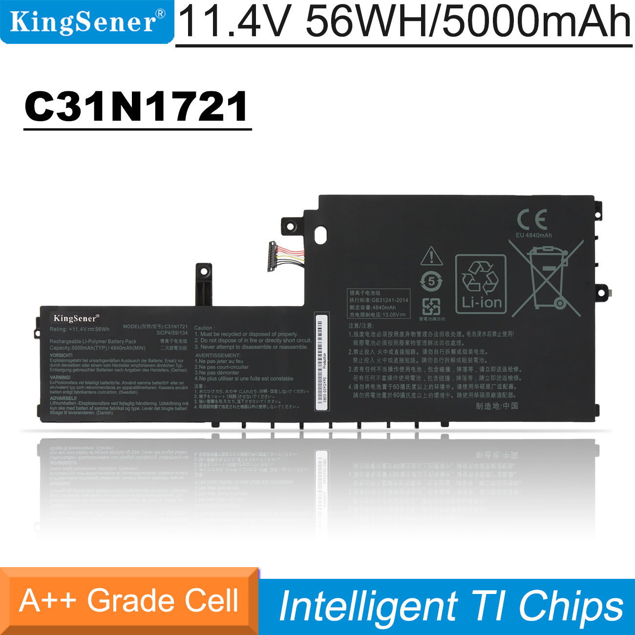 ASUS VivoBook E406 E406SA E406MA L406SA Battery C31N1721 56Wh