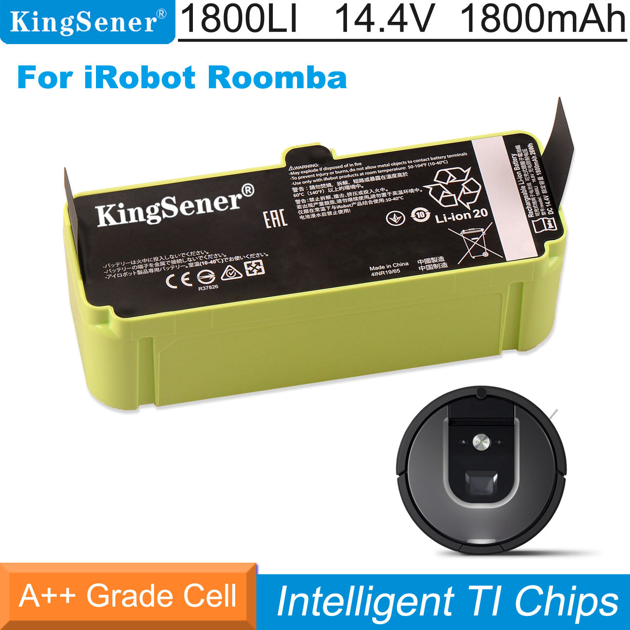 How do I replace the iRobot Roomba 1800LI battery?