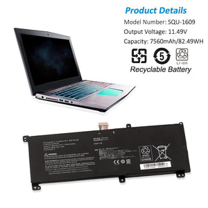 Laptop Battery SQU-1609 for Hasee 15G870 / KINGBOOK T64 T65
