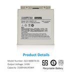 022-000074-01 電池 適用於 COMEN C60 LIV148C3100S01A 生命徵象監測儀電池 14.8V 3100mAh 45Wh