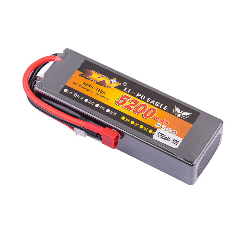 Hard shell RC lithium battery 3S 11.1V 5200mAh 50C model 1/10 remote control car