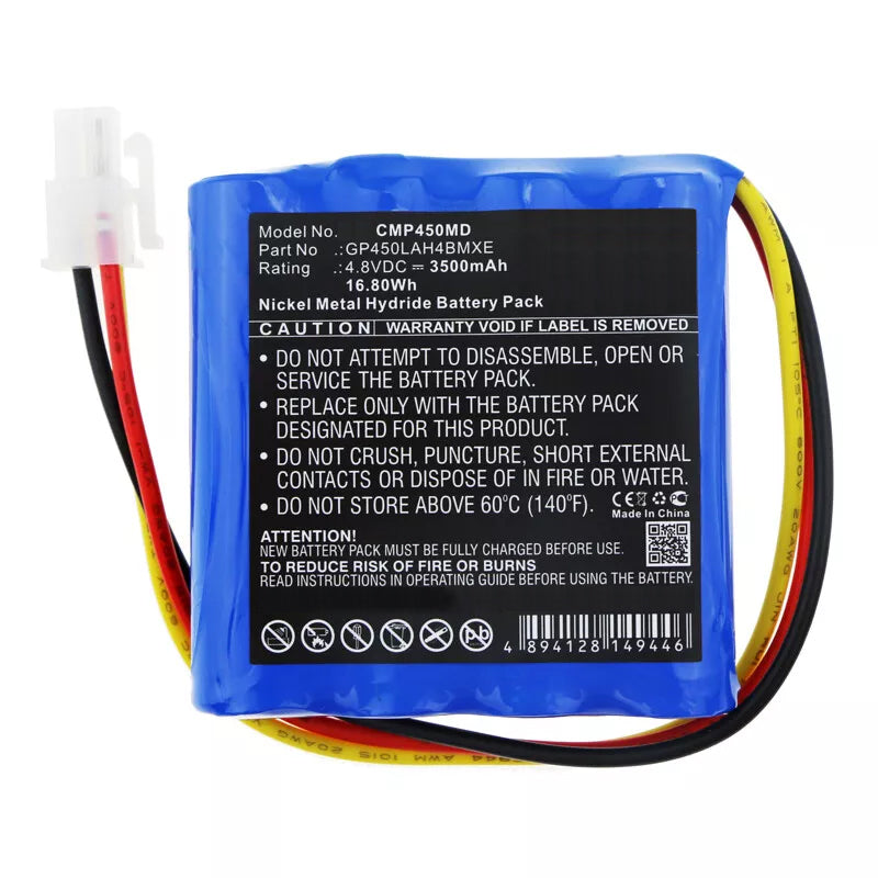 適用於 COSMED Pony FX GP450LAH4BMXE 的電池，3500mAh 16.80Wh 鎳氫電池，4.8V