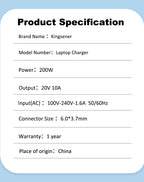 20V-10A-6.0X3.7mm-200W-Laptop-Charger