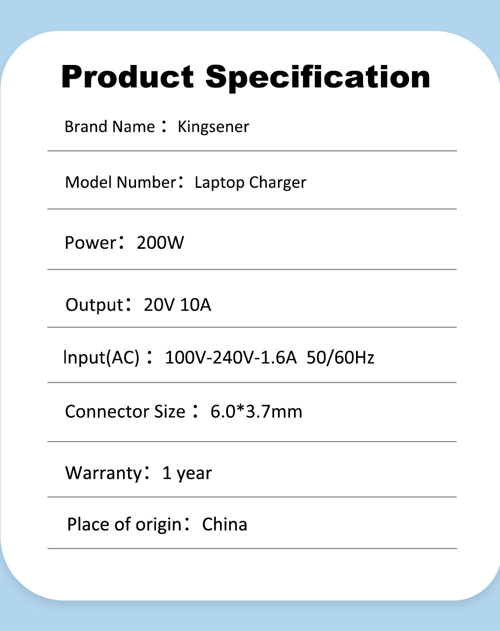 20V-10A-6.0X3.7mm-200W-Laptop-Charger