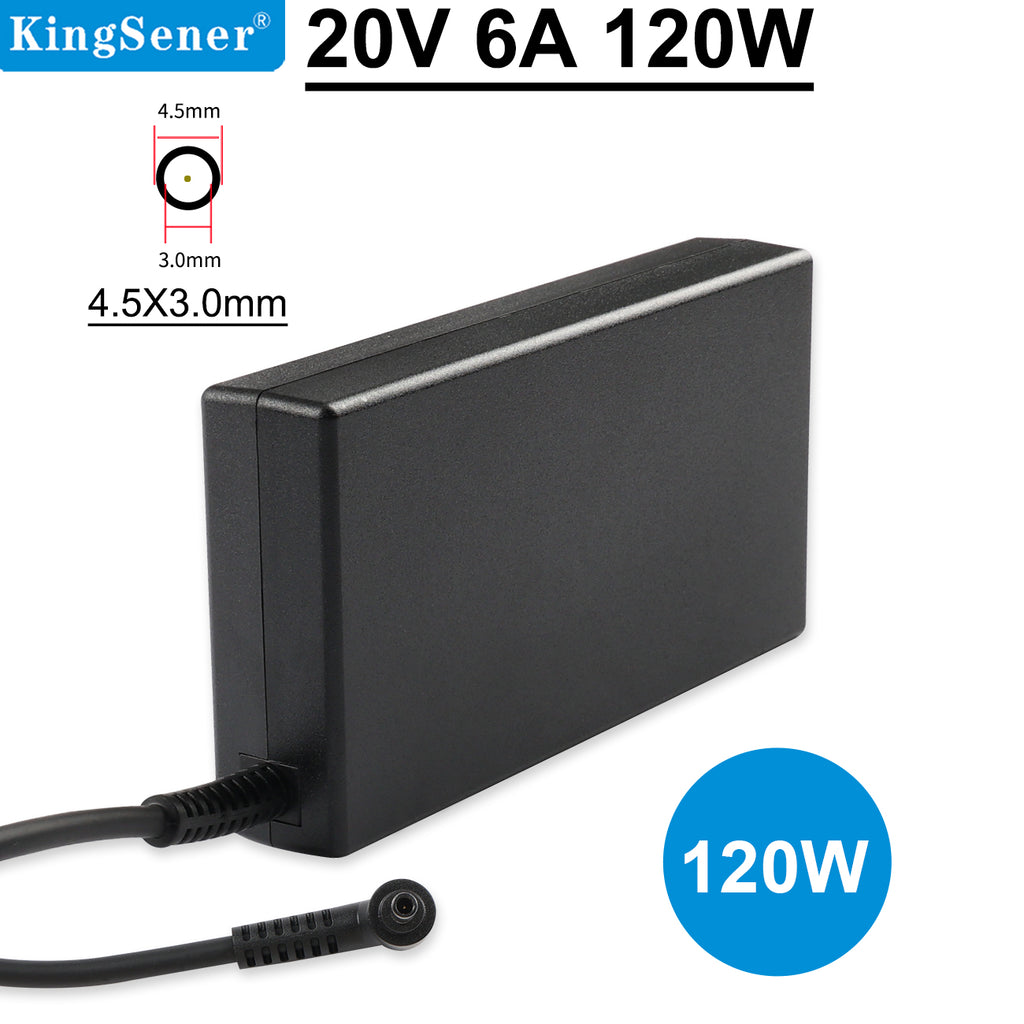 Kingsener 20V 6A 120W 4.5X3.0mm 筆記型電腦充電器，適用於華碩 Zenbook Flip 15 Q528EH Q538EI Q537F Q546F Q547F Q546FD Q547FD Q537FD