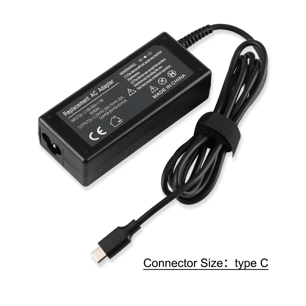 20 В 3,25 А Тип C 65 Вт Зарядное устройство для ноутбука HP, Lenovo, Dell, Acer, ASUS Адаптер питания Зарядное устройство для ноутбука