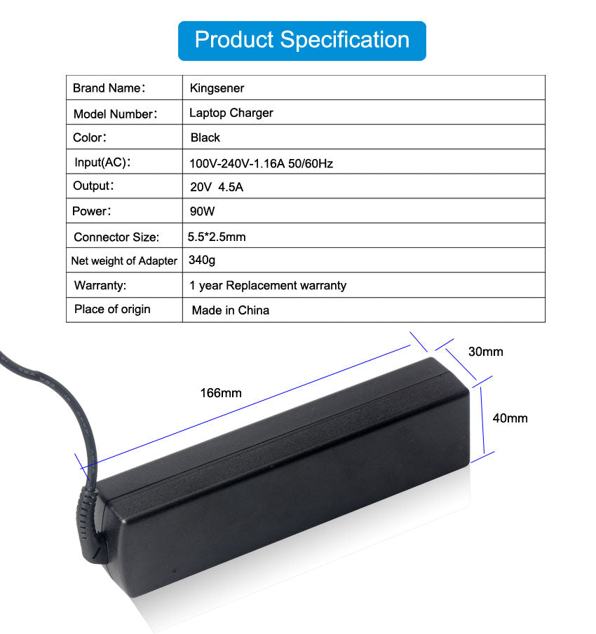Carregador de laptop 20V 3,25A Tipo C 65W para HP, Lenovo, Dell, Acer, ASUS Adaptador de alimentação Carregador de laptop