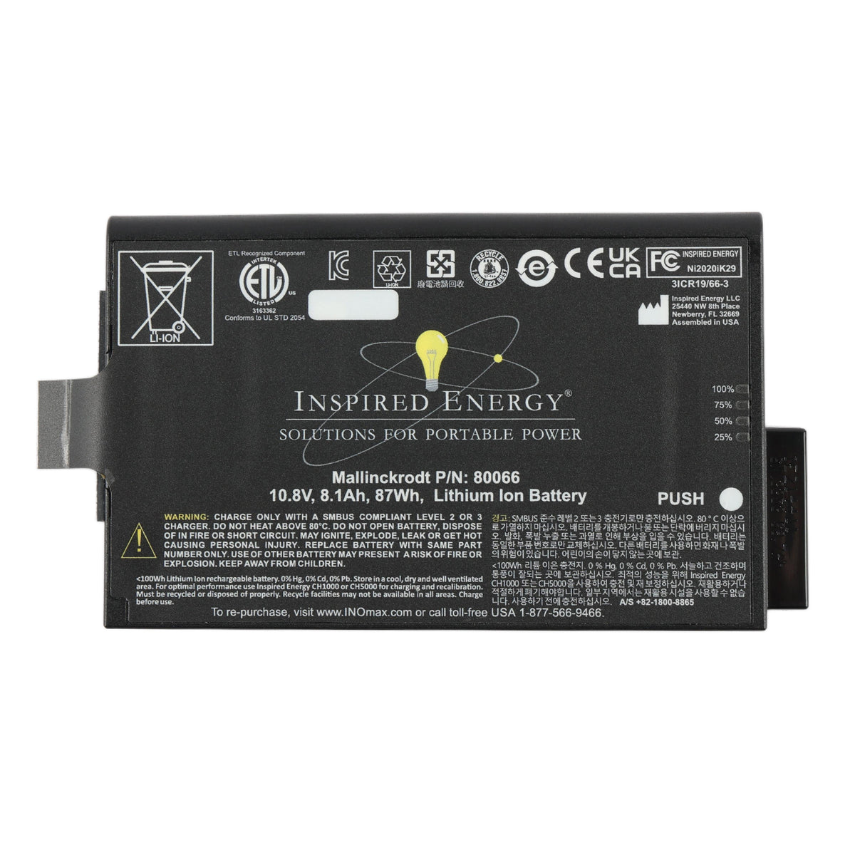 GE USM35 Ultrasonic Flaw Detector Battery 10.8V 87Wh 8.1Ah Replace 80066 NI2020