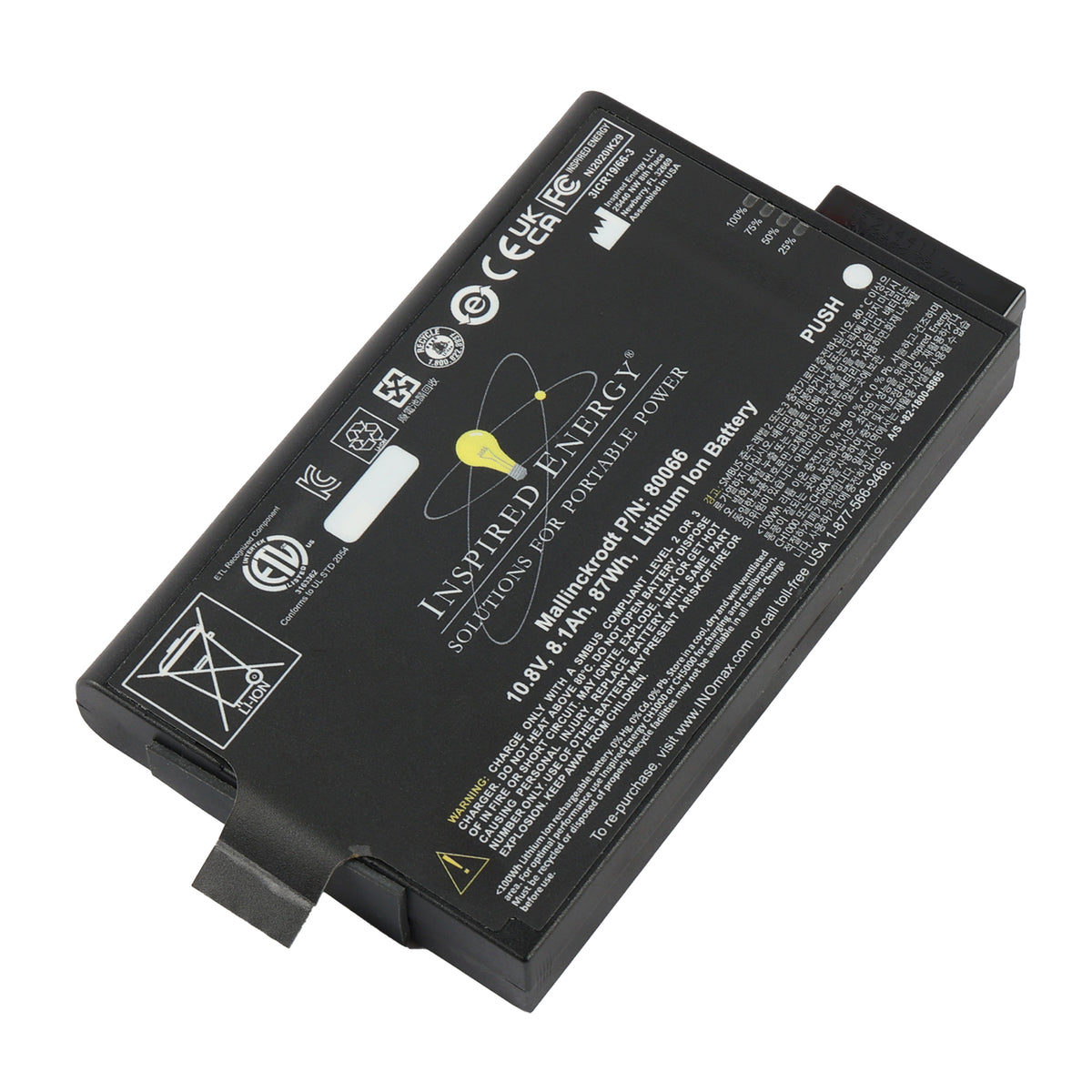 NI2020A24 Replacement Battery 10.8V 87Wh 8.1Ah for GE USM35 Ultrasonic Flaw Detector