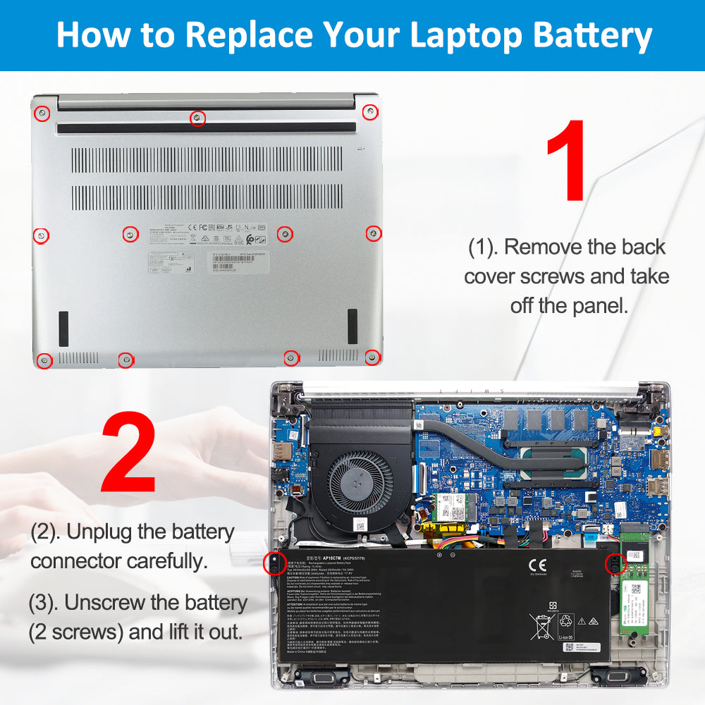 Step Out Notebook Kingsener AP18C7M Laptop Battery For ACER SP513-54N Swift 3 SF313-52 ...