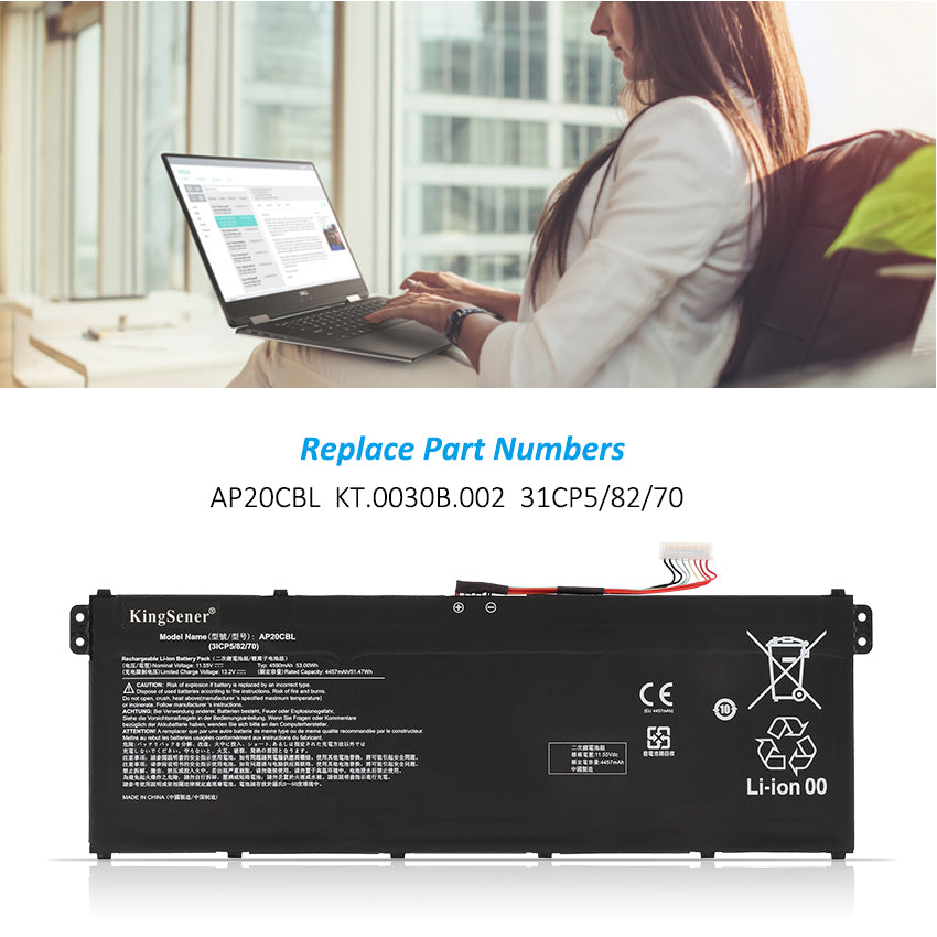 Battery For Acer Chromebook 315 CB315-4H-C2JF CB315-4H-C6MH CB315-4H-C8XU series