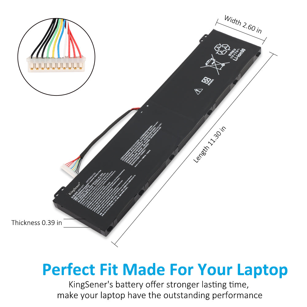 KingSener AP21A8T AP21A5T AP21A7T 筆記型電腦電池，適用於 Acer Predator Helios 300 PH317-56-78LY PH317-56-78SM PH315-55-72EA