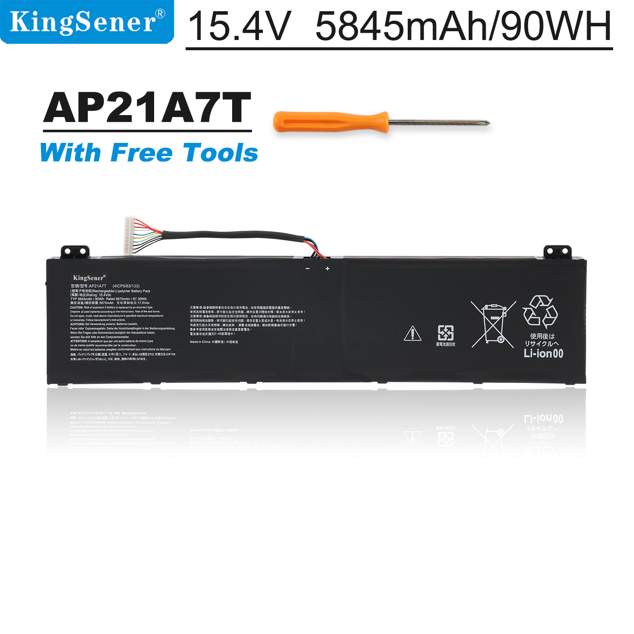 KingSener AP21A8T AP21A5T AP21A7T Laptop Battery For Acer Predator Helios 300 PH317-56-78LY PH317-56-78SM PH315-55-72EA
