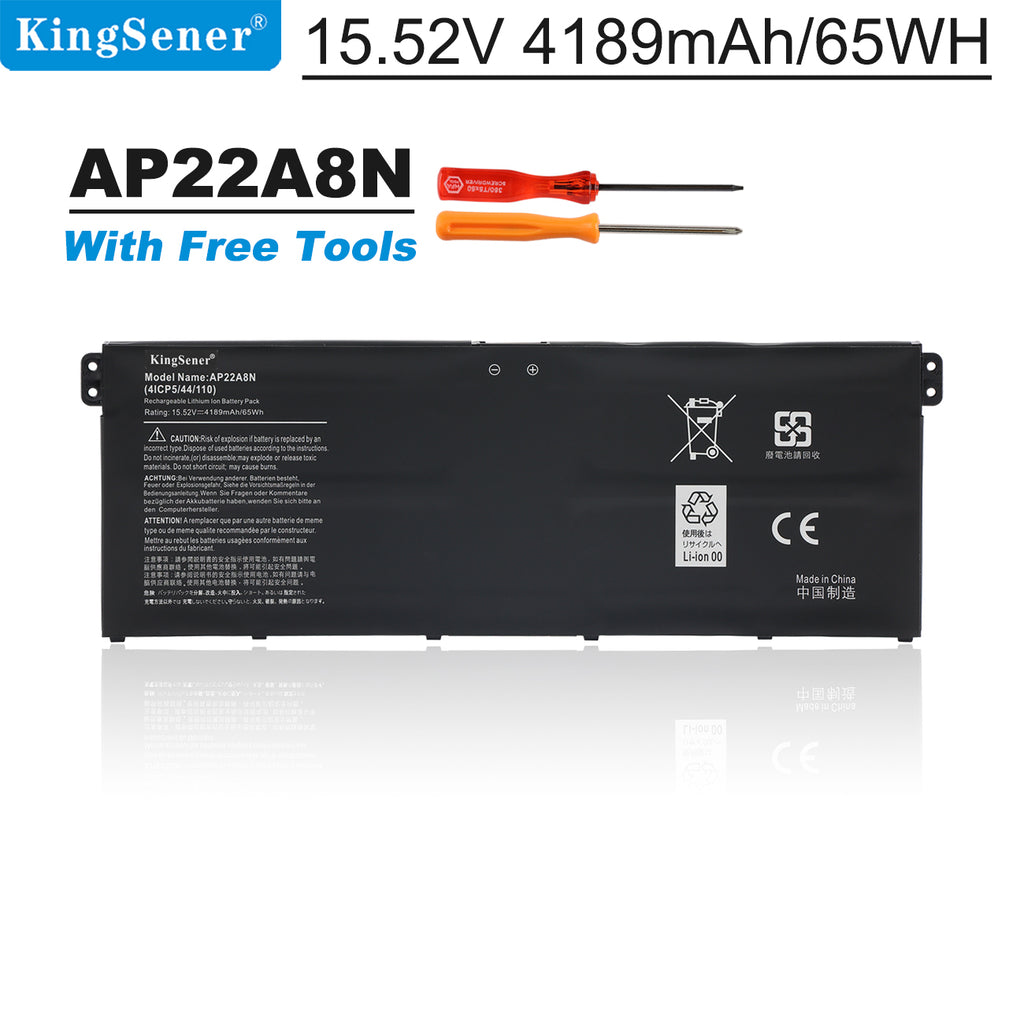 KingSener AP22A8N 筆記型電腦電池，適用於 Acer Swift Go SFG14-71 SFG14-71T SFG14-72 SFG14-41 TravelMate P2 TMP214-55 TMP214-55-TCO TMP216-51-TCO TravelMate P4