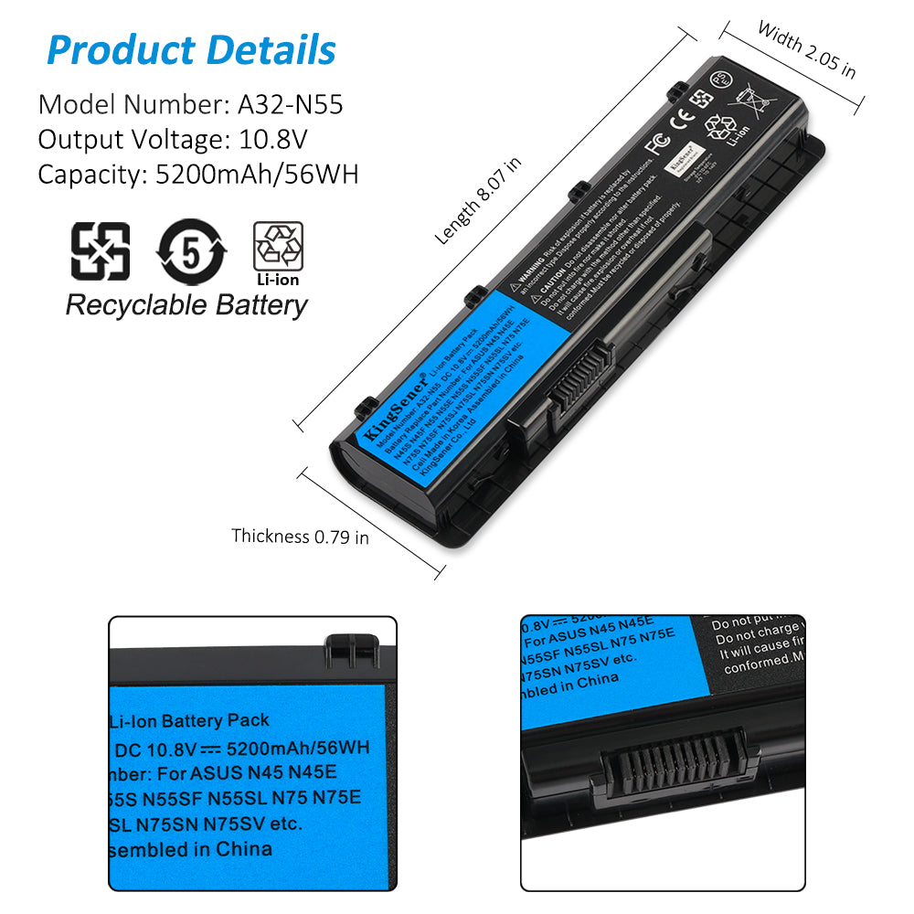 ASUS-A32-N55-10.8V-56WH-Laptop-Battery