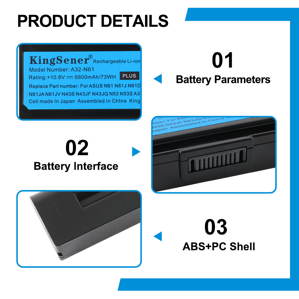ASUS-A32-N61-10.8V-73Wh-Laptop-Battery
