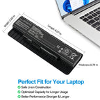 A32N1405 battery perfect fit with dimensions 8.07in 2.60in 0.79in, safe Li-ion optimized capacity for ASUS ROG G551 G771 N551 N771 gaming notebook