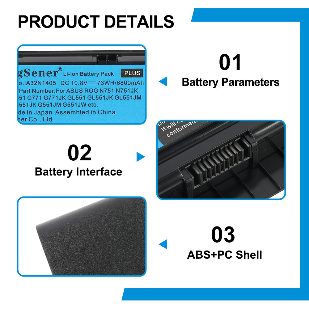 ASUS-A32N1405-10.8V-73Wh-Laptop-Battery