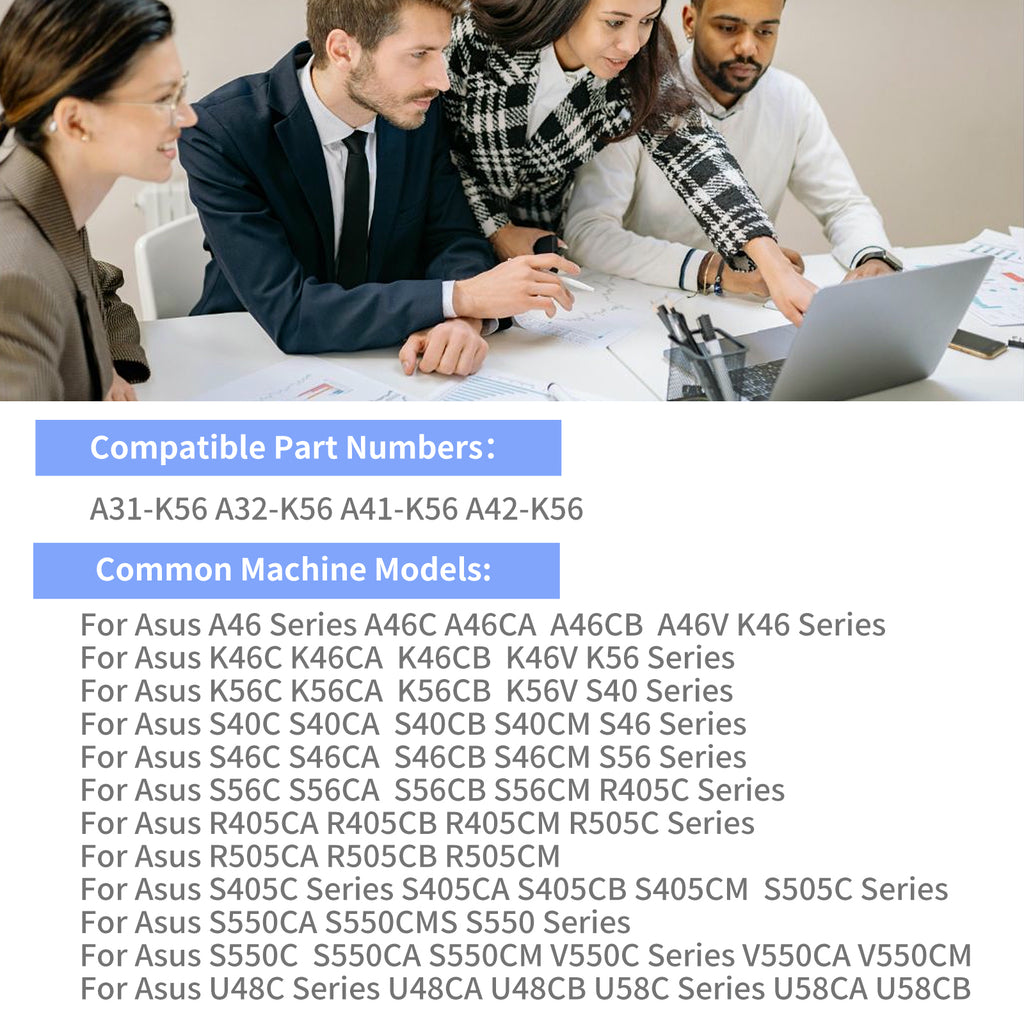 ASUS-A41-K56-15V-2.95Ah-Laptop-Battery