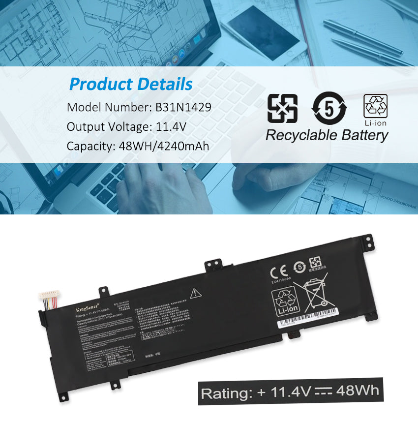 ASUS-B31N1429-11.4V-48WH-Laptop-Battery