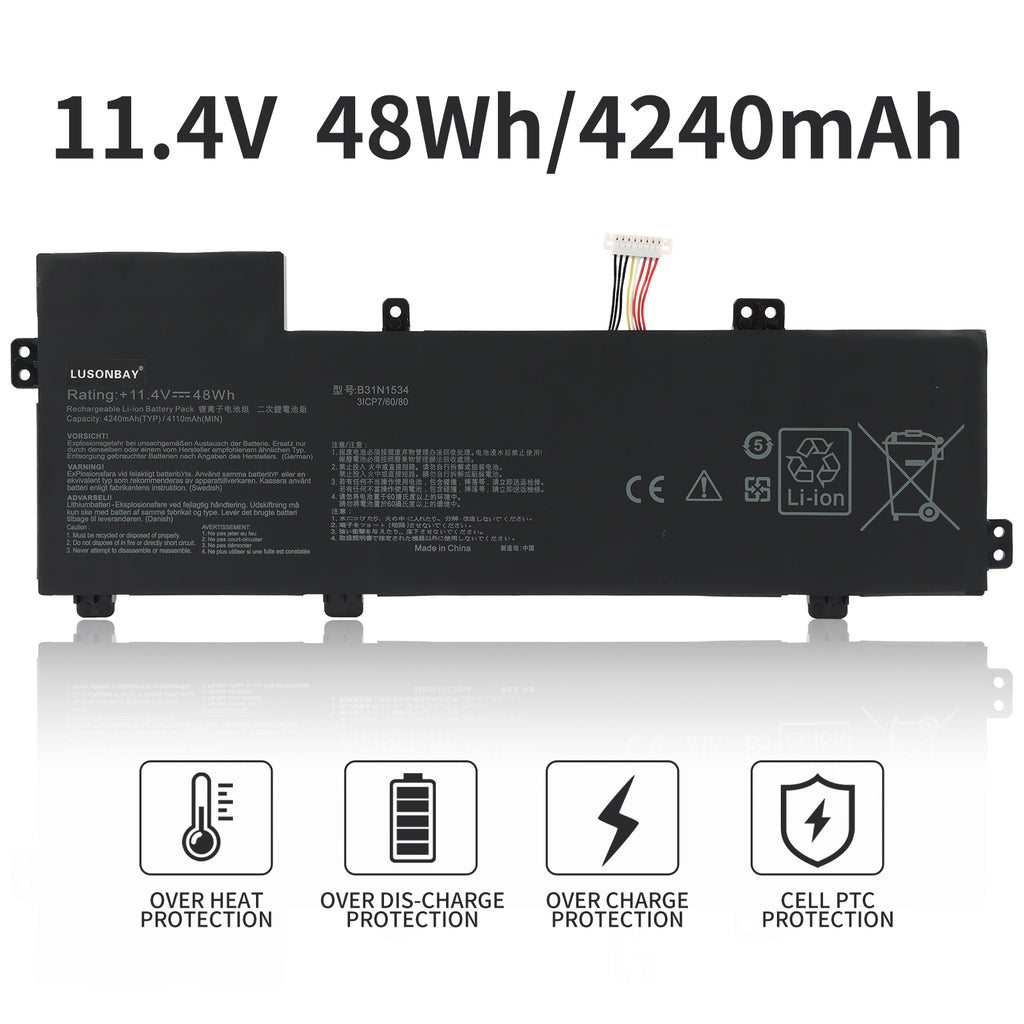 ASUS-B31N1534-11.4V-48WH-Laptop-Battery-LUSONBAY