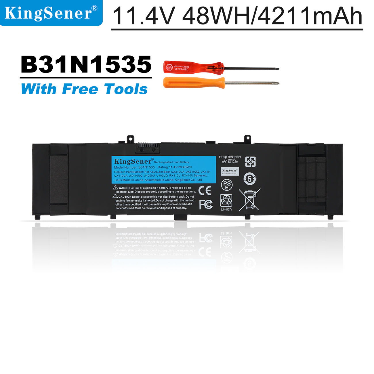 ASUS-B31N1535-11.4V-4211mAh-Laptop-Battery