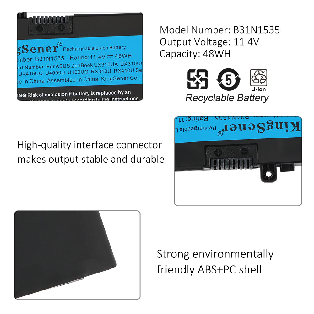 ASUS-B31N1535-11.4V-4211mAh-Laptop-Battery