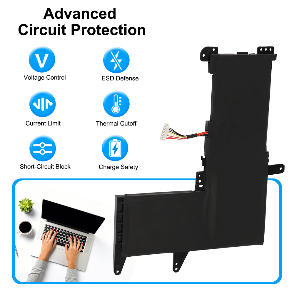 ASUS B31N1637 replacement Li-Polymer laptop battery 11.52V 42Wh with voltage control thermal cutoff protection