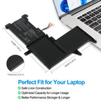 ASUS B31N1637 replacement Li-Polymer laptop battery 11.52V 42Wh 3653mAh for long lasting working performance