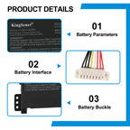 ASUS B31N1637 replacement Li-Polymer laptop battery 11.52V 42Wh 3653mAh dimensions 7.6 inch perfect fit