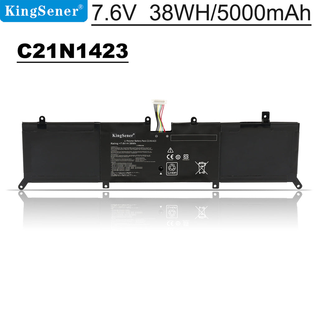 KingSener 全新 C21N1423 筆記本電池 適用於華碩 X302L X302LJ X302LA R301LA F302LJ F302U X302LJ-R4073/R4036H 7.6V 38WH