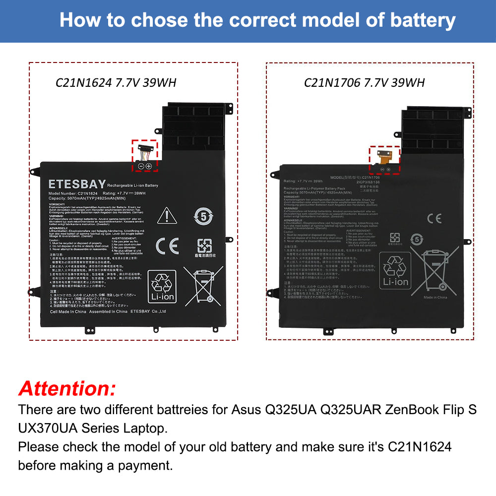 ASUS-C21N1624-39Wh-Laptop-Battery