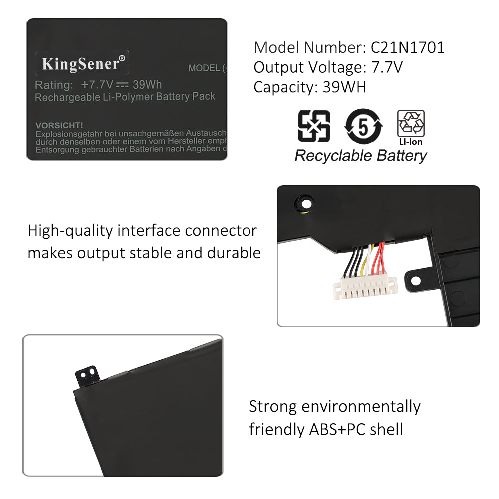 ASUS-C21N1701-7.7V-39WH-Laptop-Battery