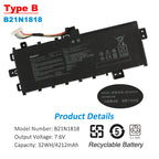 ASUS-B21N1818-7.6V-32WH-Battery