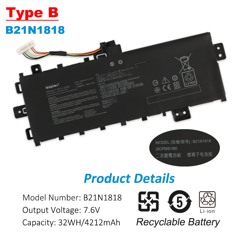 ASUS-B21N1818-7.6V-32WH-Battery