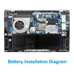 ASUS C21N1833 replacement Li-polymer laptop battery 7.7V 47Wh installation inside ASUS laptop