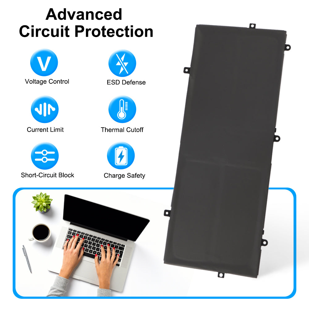 C22N2211 battery with six-layer circuit protection including voltage control, ESD defense, thermal cutoff and short-circuit block