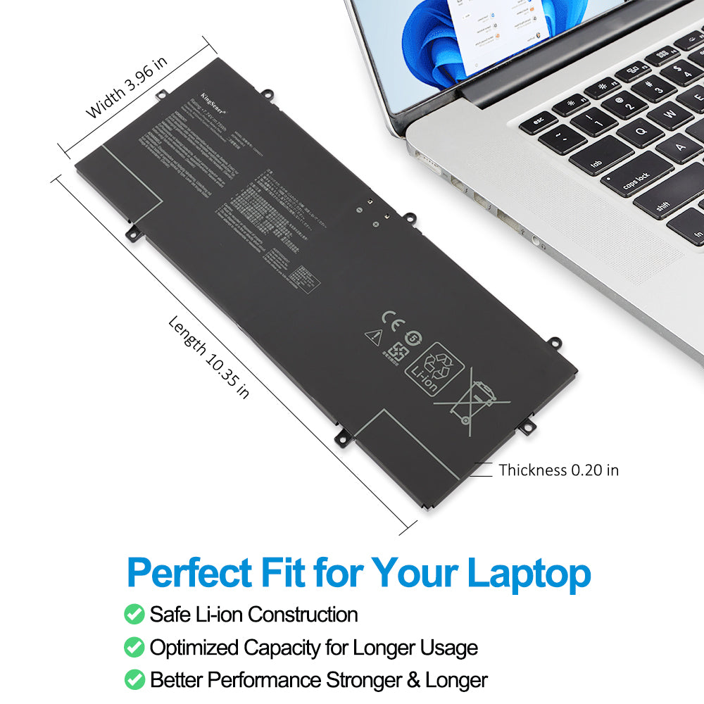 C22N2211 replacement battery dimensions 10.35 x 3.96 x 0.20 inch, precision fit for ASUS ZenBook 14 OLED UX3405 series chassis