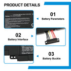 ASUS C31N1339 replacement Li-polymer laptop battery 11.31V 50Wh specs 11-pin interface with metal buckle