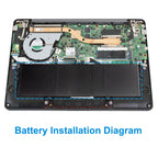 ASUS C31N1620 replacement Li-Polymer laptop battery 11.55V 50Wh installation inside ASUS laptop