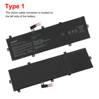 ASUS C31N1620 replacement Li-Polymer laptop battery 11.55V 50Wh Type 1 connector located on left side