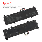 ASUS C31N1620 replacement Li-Polymer laptop battery 11.55V 50Wh Type 2 connector located on right side